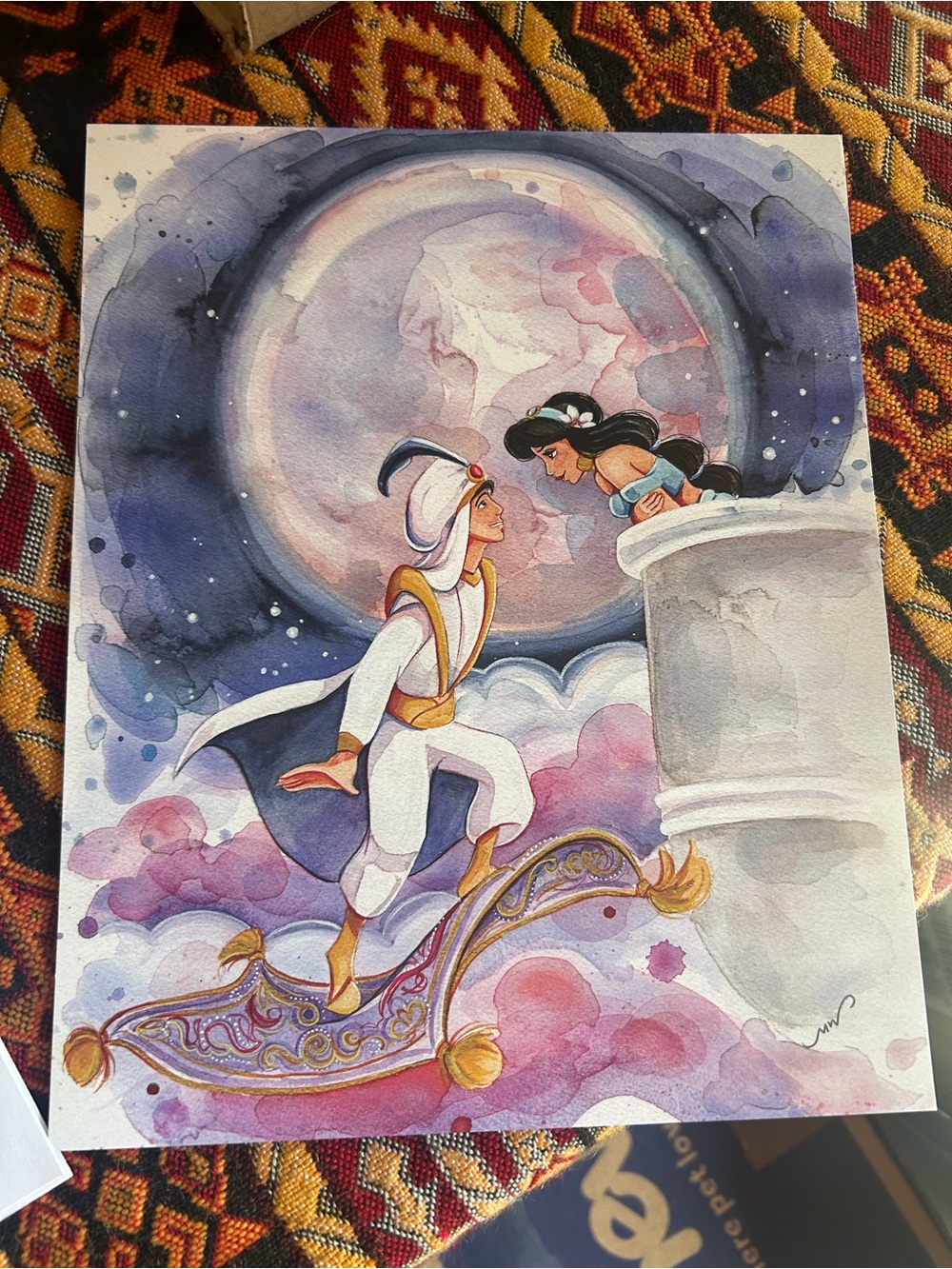 Disney Aladdin and Jasmine Art Print